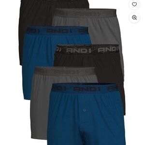 AND1 Men's Boxer Briefs - Black, Gray, and Blue
